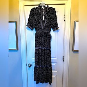 Max Studio long black dress, size large. Never worn with tags.